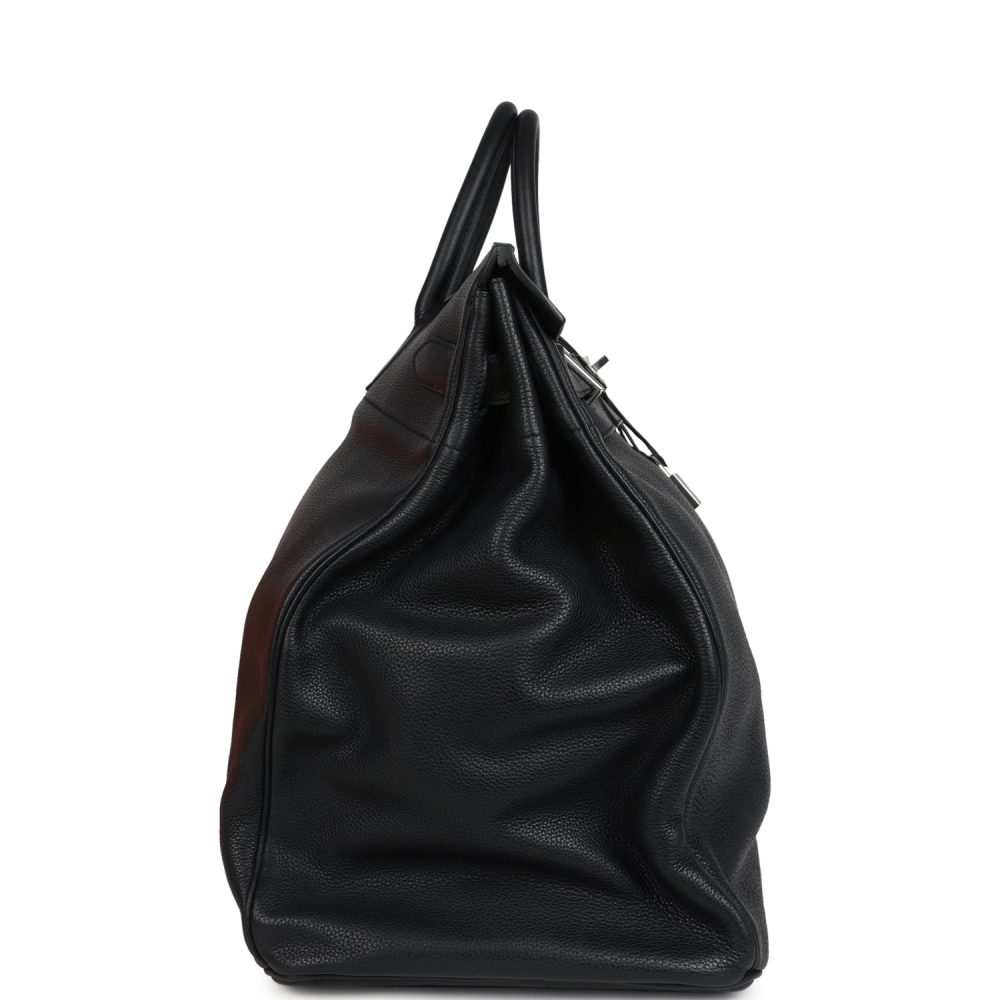 Pre-owned Hermes HAC Birkin 50 Black Togo Palladium Hardware - Image 3