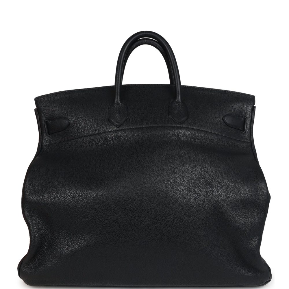 Pre-owned Hermes HAC Birkin 50 Black Togo Palladium Hardware - Image 4