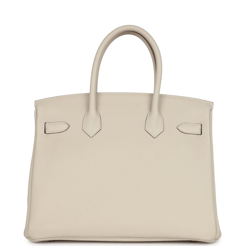 Pre-owned Hermes Birkin 30 Craie Togo Rose Gold Hardware - Image 4