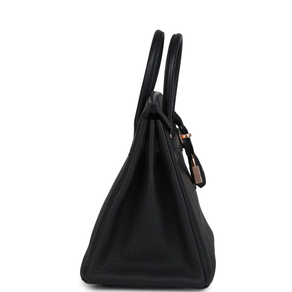 Hermes Birkin 25 Black Togo Rose Gold Hardware - Image 4