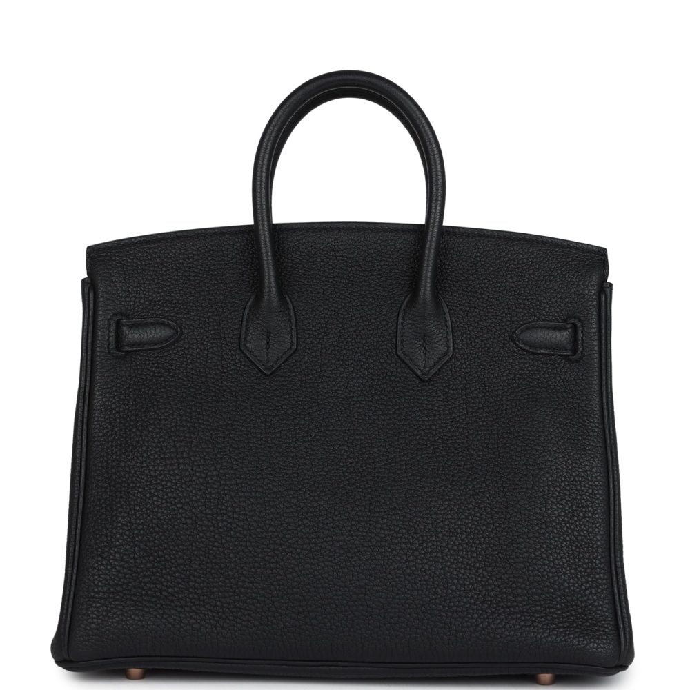 Hermes Birkin 25 Black Togo Rose Gold Hardware - Image 5