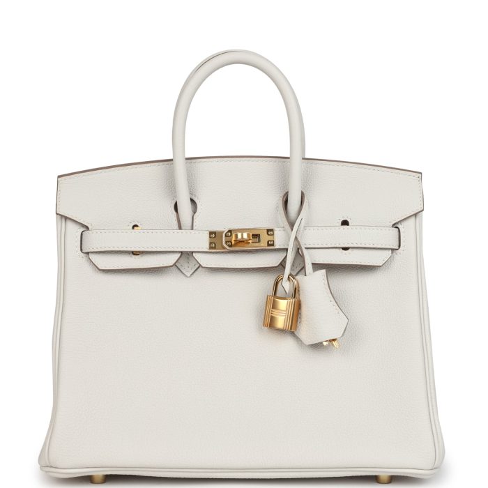 Hermes Birkin 25 Gris Pale Togo Gold Hardware