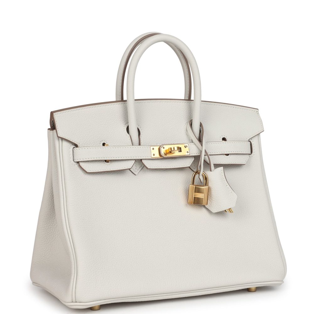 Hermes Birkin 25 Gris Pale Togo Gold Hardware - Image 2