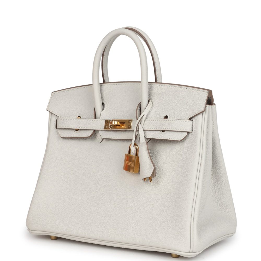 Hermes Birkin 25 Gris Pale Togo Gold Hardware - Image 3