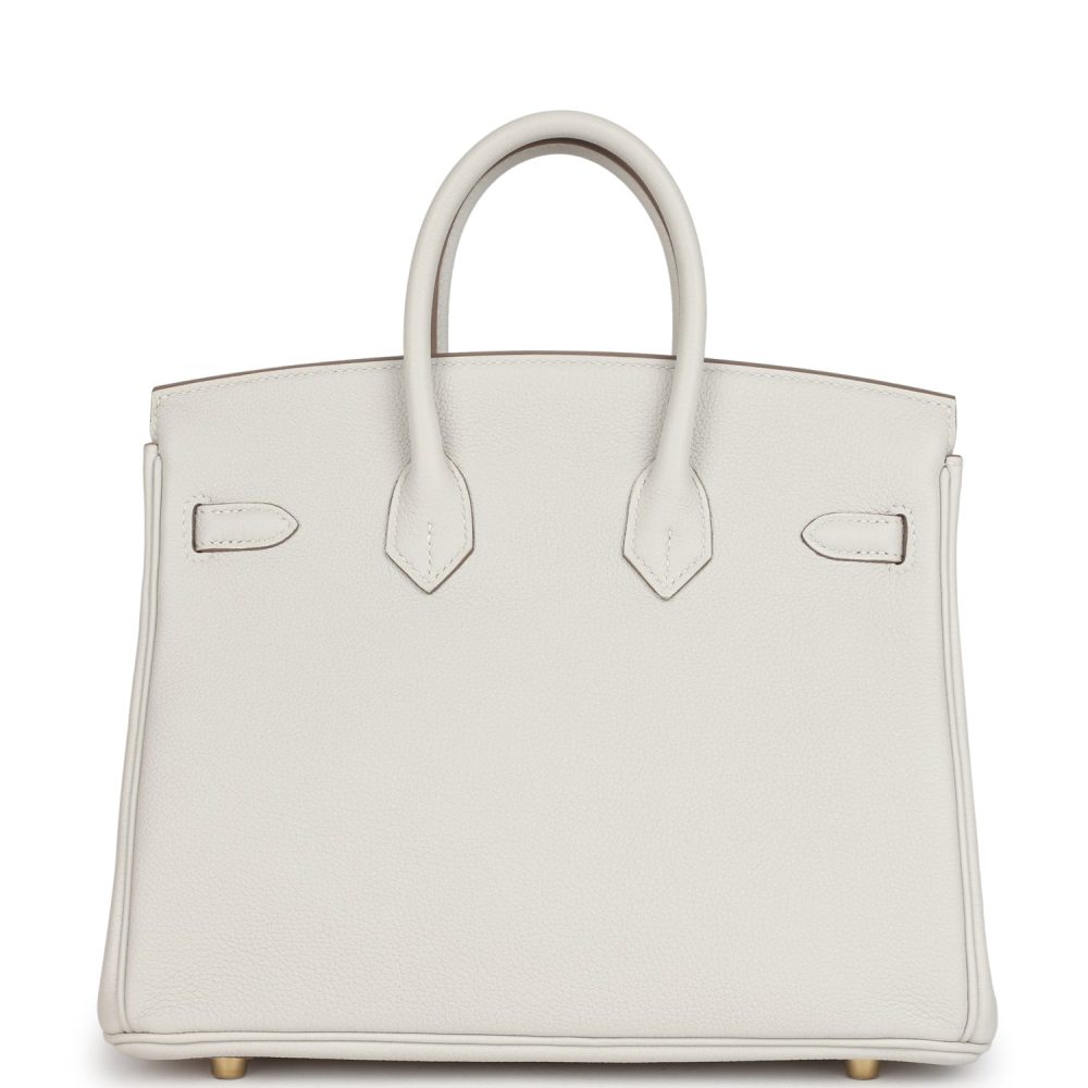 Hermes Birkin 25 Gris Pale Togo Gold Hardware - Image 5