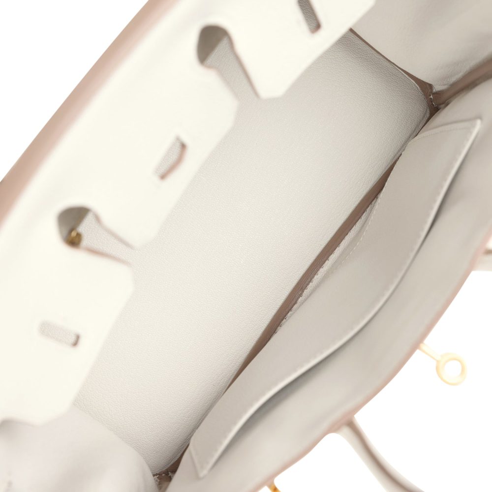 Hermes Birkin 25 Gris Pale Togo Gold Hardware - Image 8