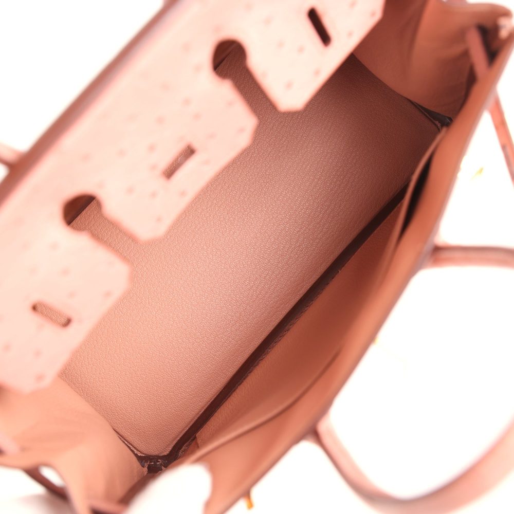 Hermes Birkin 25 Terre Cuite Ostrich Gold Hardware - Image 8