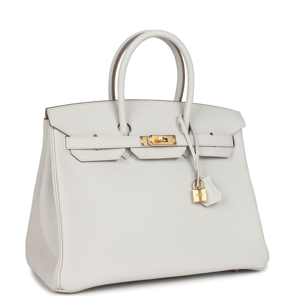 Hermes Birkin 35 Gris Pale Togo Gold Hardware - Image 2
