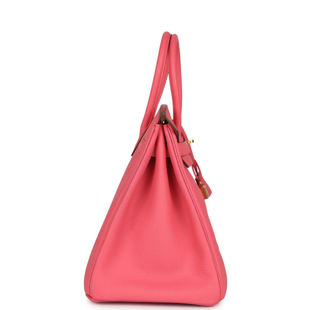 Hermes Birkin 35 Rose Lipstick Togo Gold Hardware - Image 3