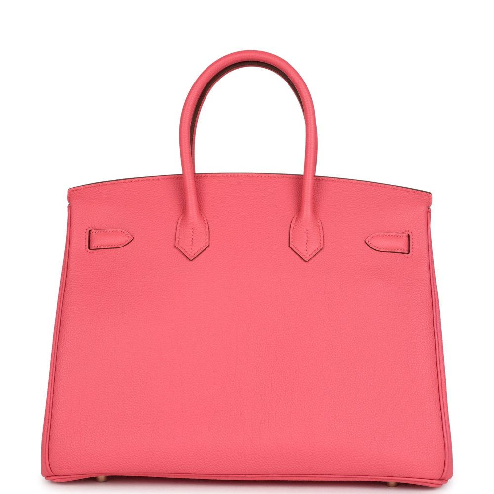 Hermes Birkin 35 Rose Lipstick Togo Gold Hardware - Image 4