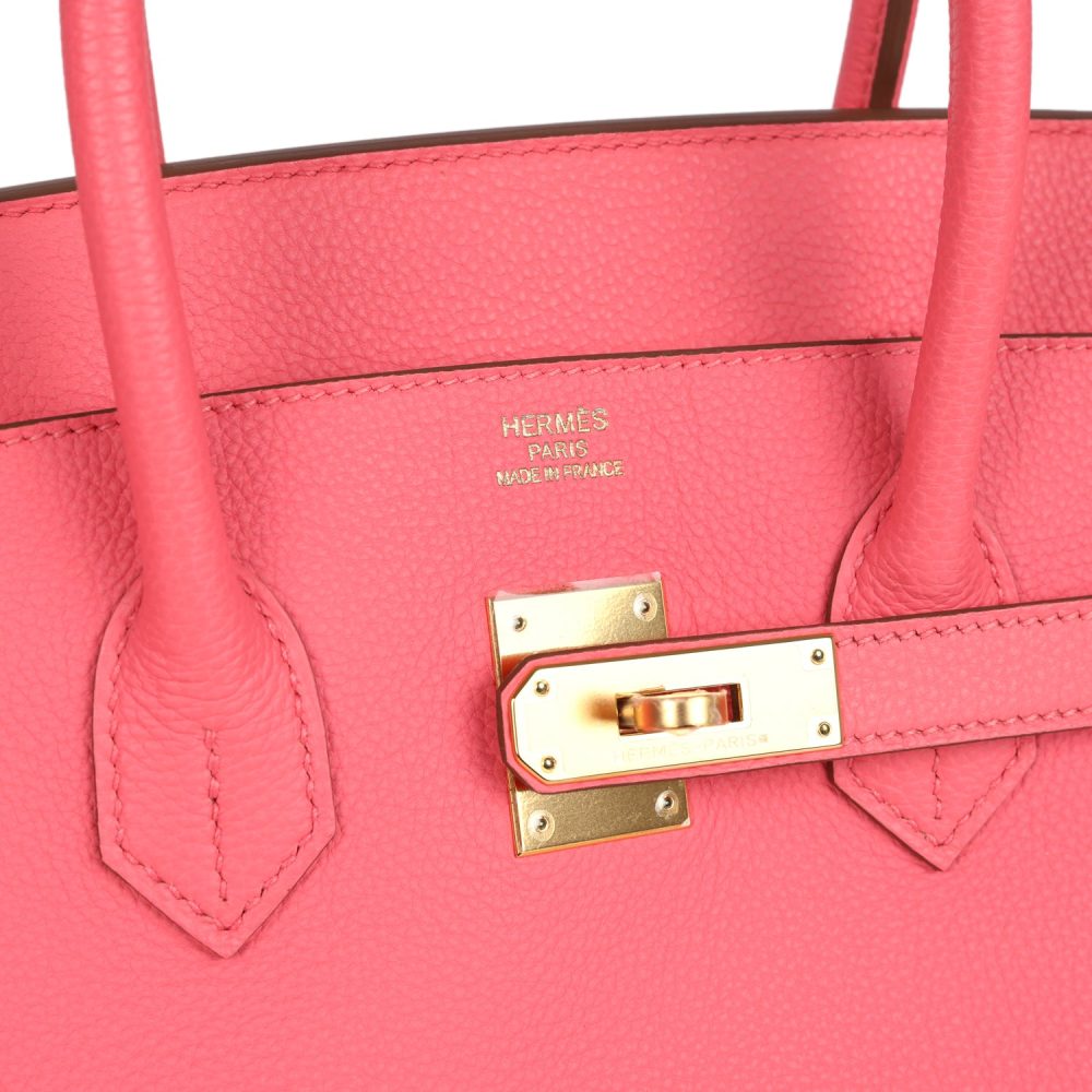 Hermes Birkin 35 Rose Lipstick Togo Gold Hardware - Image 7