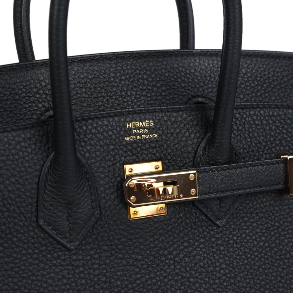 Pre-owned Hermes Birkin 25 Black Togo Rose Gold Hardware - Image 7