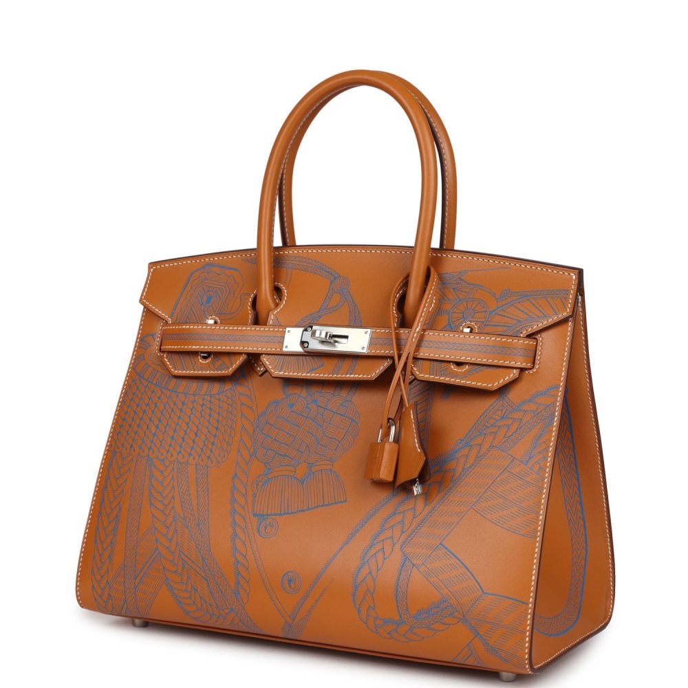 Hermes Birkin Sellier 30 "Zouaves Et Dragons" Naturel Sable Butler Palladium Hardware - Image 5