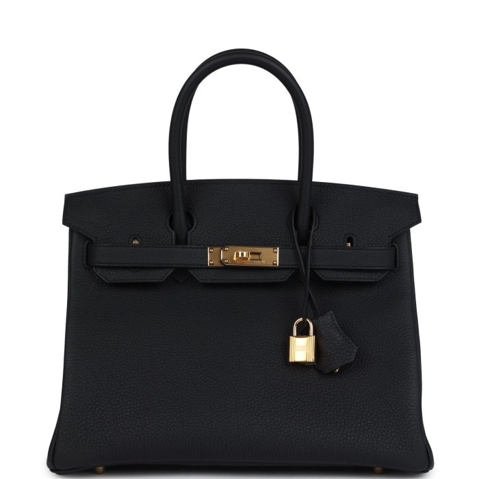 Hermes Birkin 30 Black Togo Gold Hardware