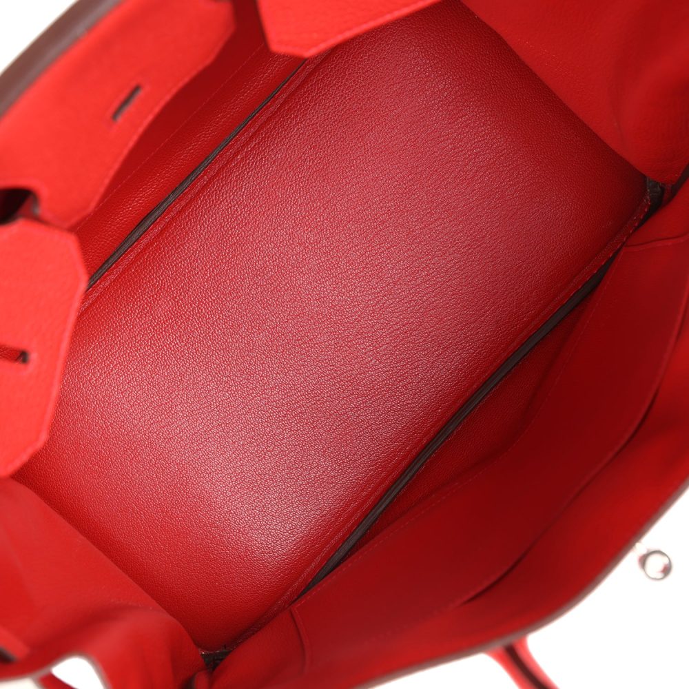 Pre-owned Hermes Birkin 35 Geranium Togo Palladium Hardware - Image 8