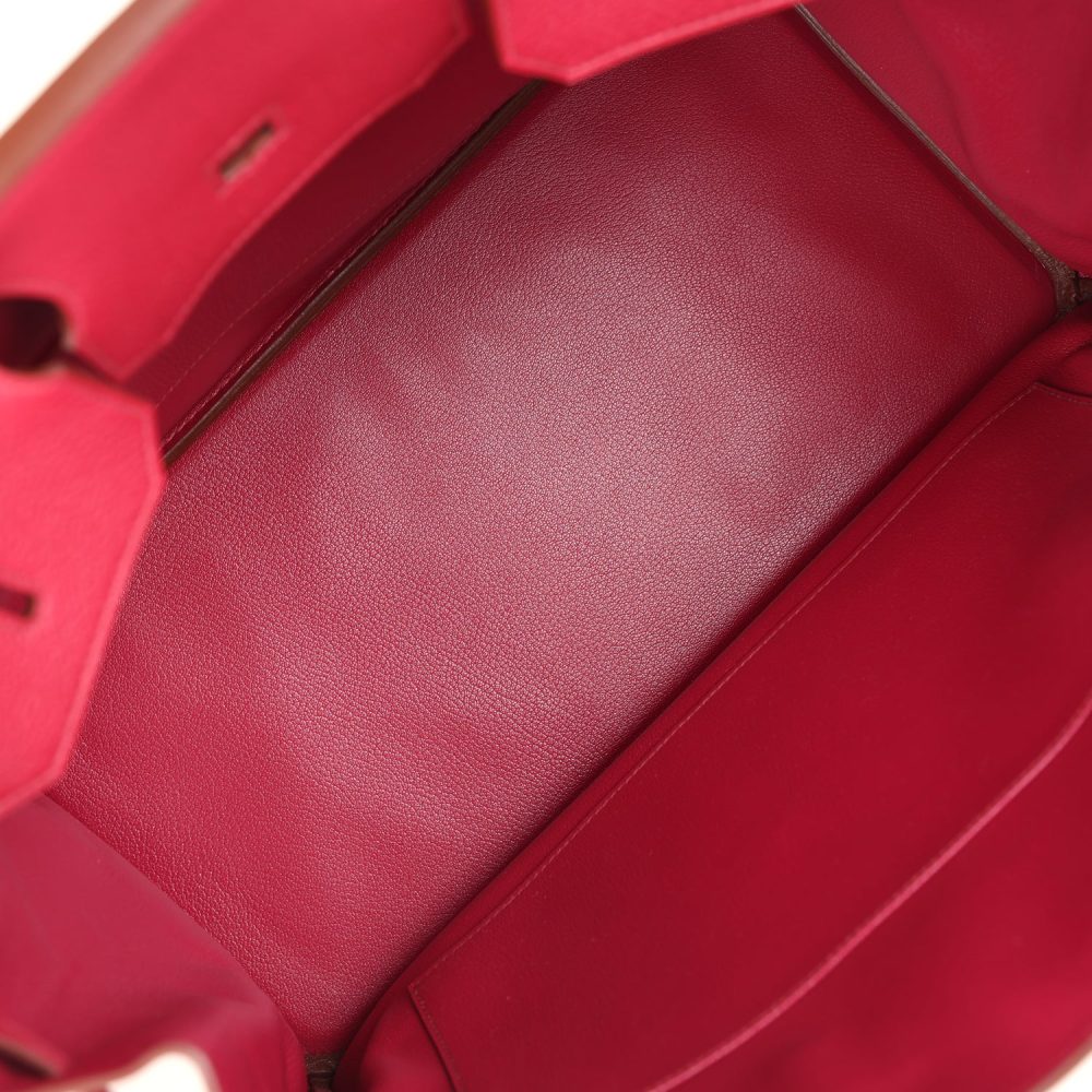 Pre-owned Hermes Birkin 40 Rubis Togo Gold Hardware - Image 8