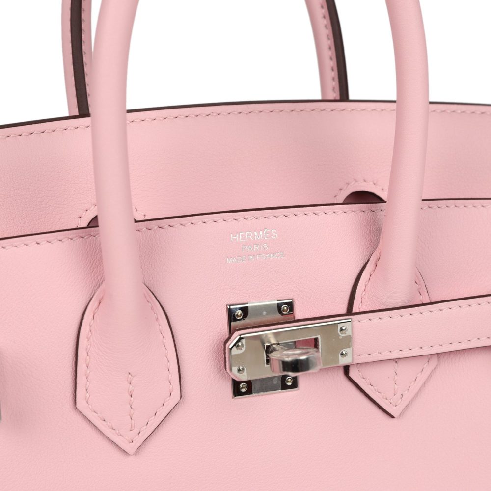 Hermes Birkin 25 Rose Sakura Swift Palladium Hardware - Image 7