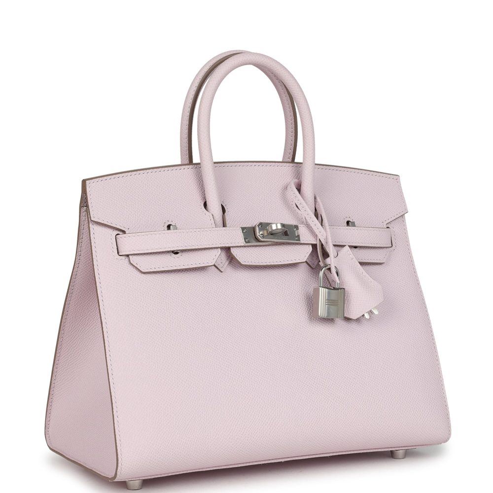 Hermes Birkin Sellier 25 Mauve Pale Epsom Palladium Hardware - Image 2