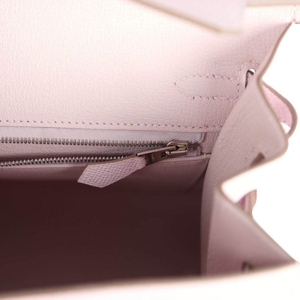Hermes Birkin Sellier 25 Mauve Pale Epsom Palladium Hardware - Image 9