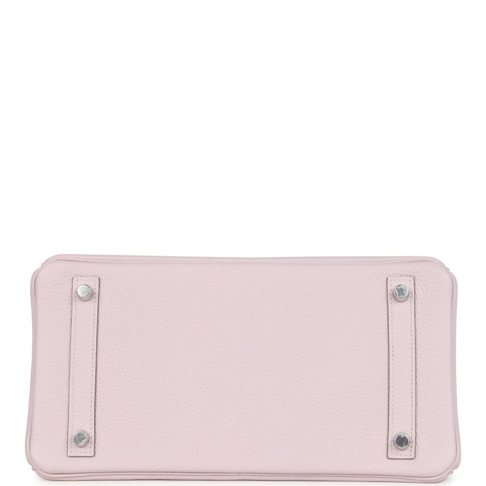 Hermes Birkin 30 Mauve Pale Clemence Palladium Hardware - Image 6