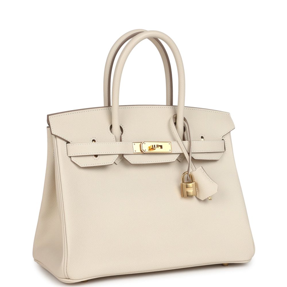 Pre-owned Hermes Birkin 30 Craie Epsom Gold Hardware - Image 2