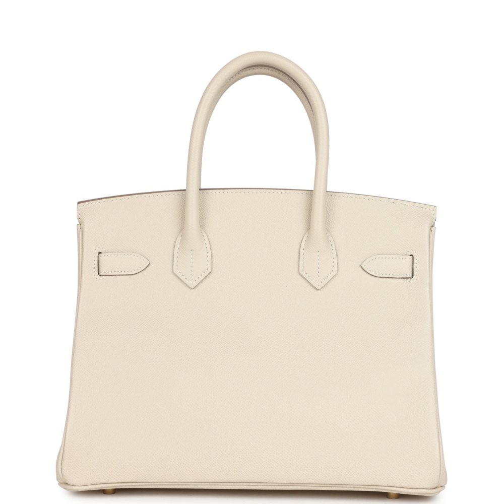 Pre-owned Hermes Birkin 30 Craie Epsom Gold Hardware - Image 4