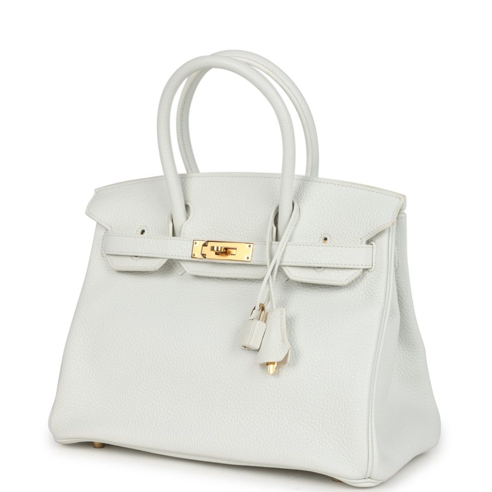 Pre-owned Hermes Birkin 30 White Clemence Gold Hardware - Image 5