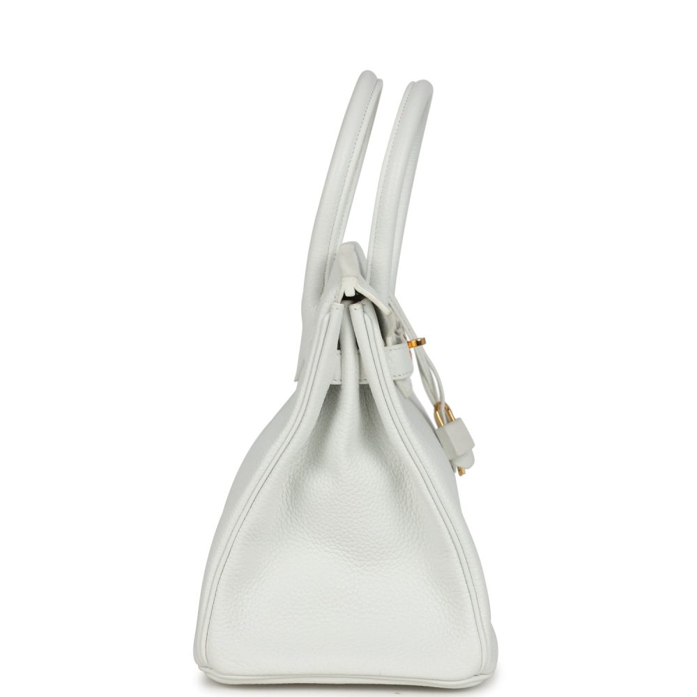 Pre-owned Hermes Birkin 30 White Clemence Gold Hardware - Image 3