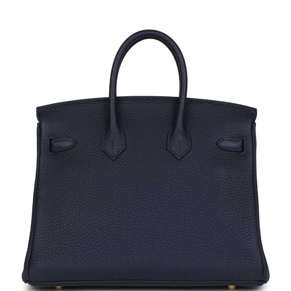 Hermes Birkin 25 Bleu Nuit Togo Gold Hardware - Image 5