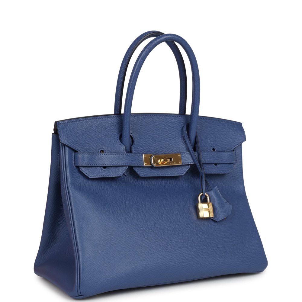 Pre-owned Hermes Birkin 30 Bleu Brighton Epsom Gold Hardware - Image 2