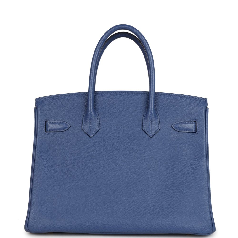 Pre-owned Hermes Birkin 30 Bleu Brighton Epsom Gold Hardware - Image 4