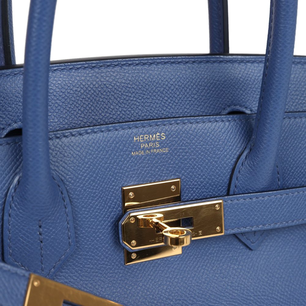 Pre-owned Hermes Birkin 30 Bleu Brighton Epsom Gold Hardware - Image 7