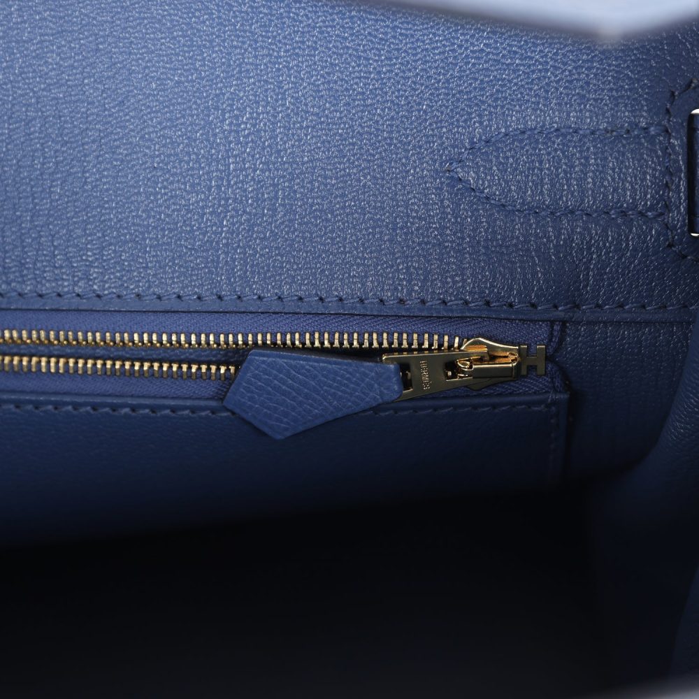 Pre-owned Hermes Birkin 30 Bleu Brighton Epsom Gold Hardware - Image 9