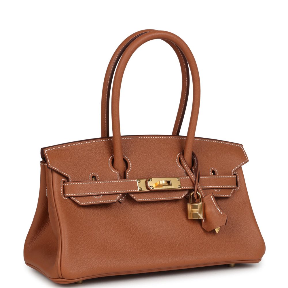 Hermes Shoulder Birkin Light 29 Gold Evercolor Gold Hardware - Image 2