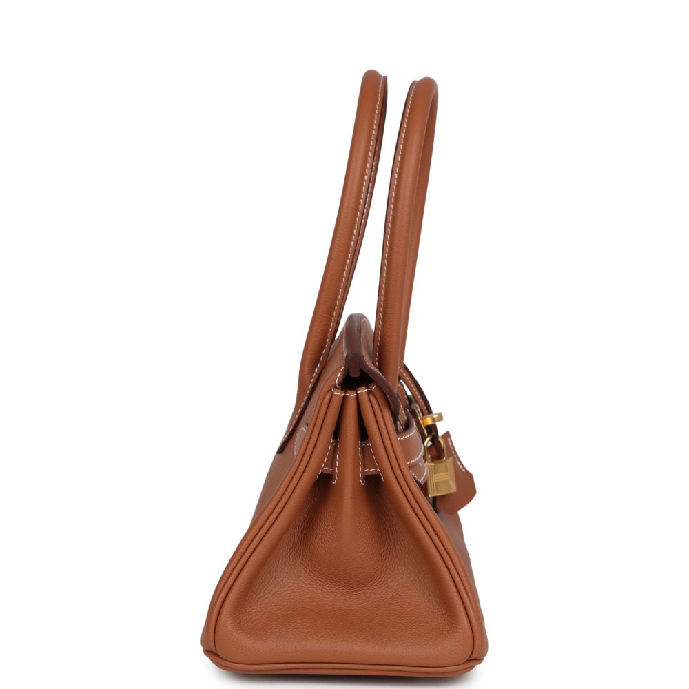 Hermes Shoulder Birkin Light 29 Gold Evercolor Gold Hardware - Image 3