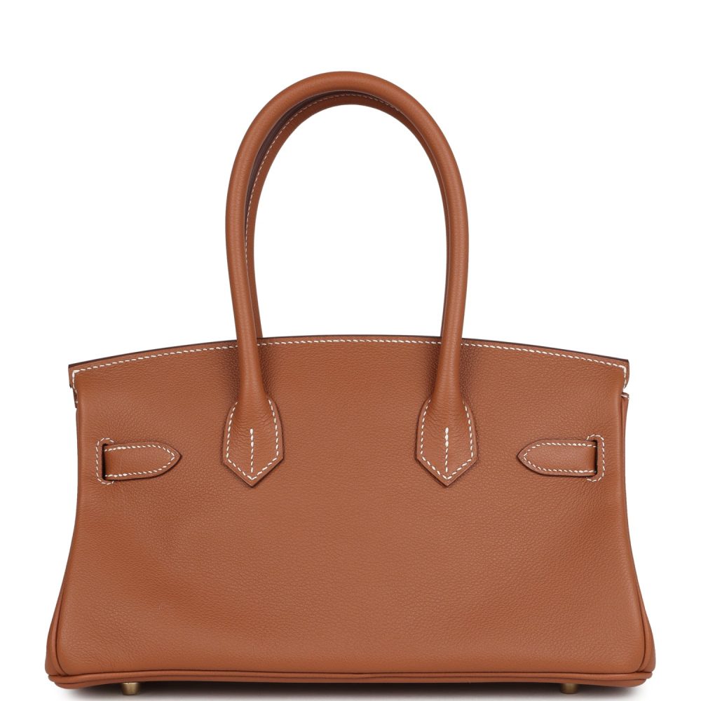 Hermes Shoulder Birkin Light 29 Gold Evercolor Gold Hardware - Image 4