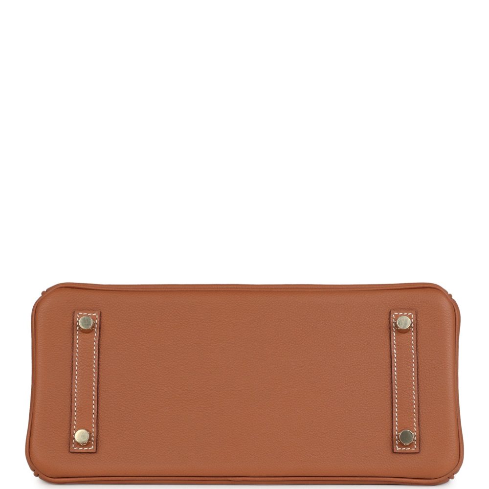 Hermes Shoulder Birkin Light 29 Gold Evercolor Gold Hardware - Image 6