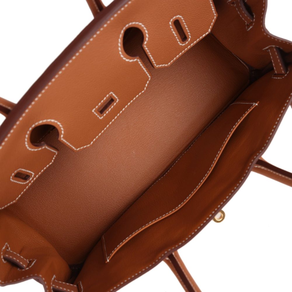 Hermes Shoulder Birkin Light 29 Gold Evercolor Gold Hardware - Image 8