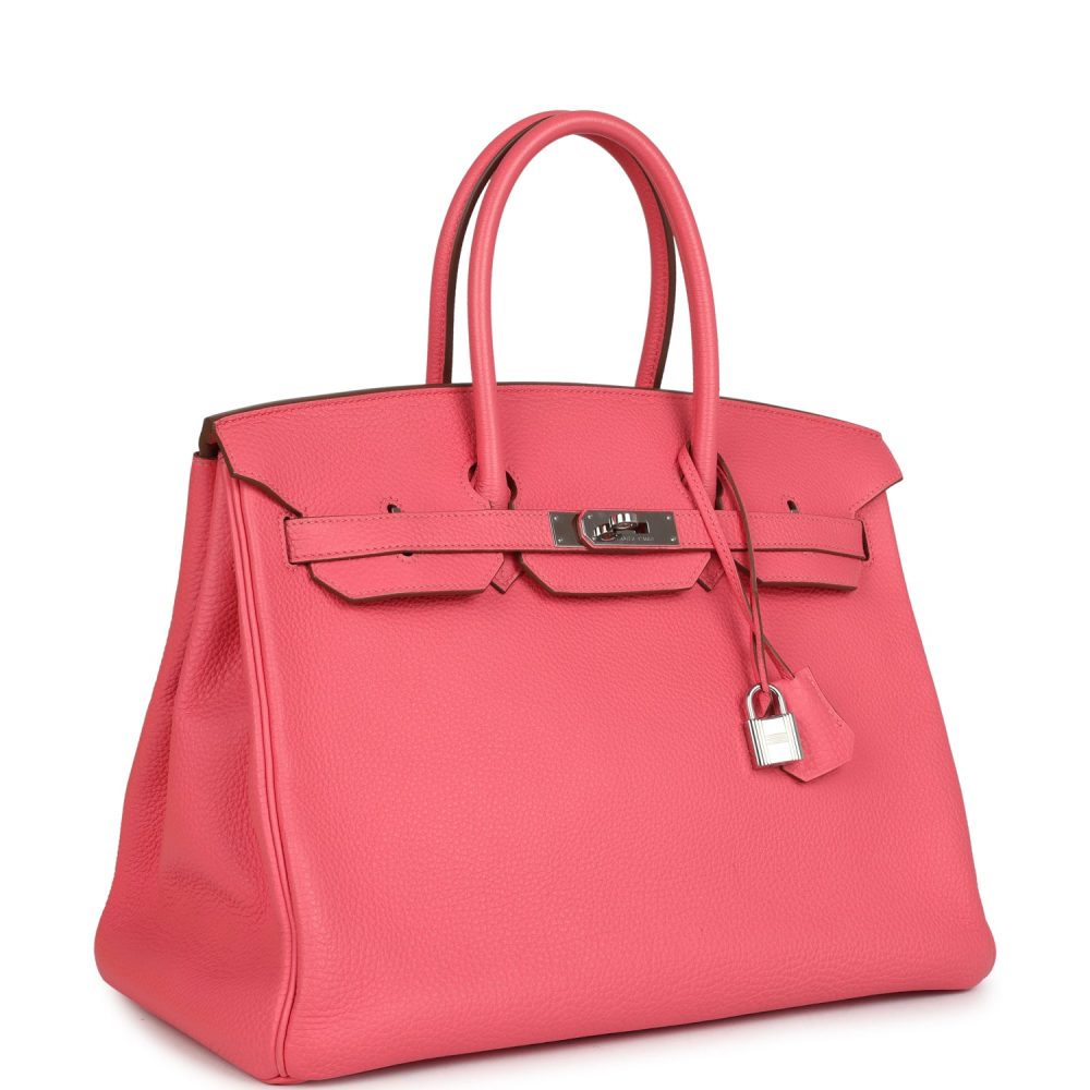 Pre-owned Hermes Birkin 35 Rose Lipstick Togo Palladium Hardware - Image 2