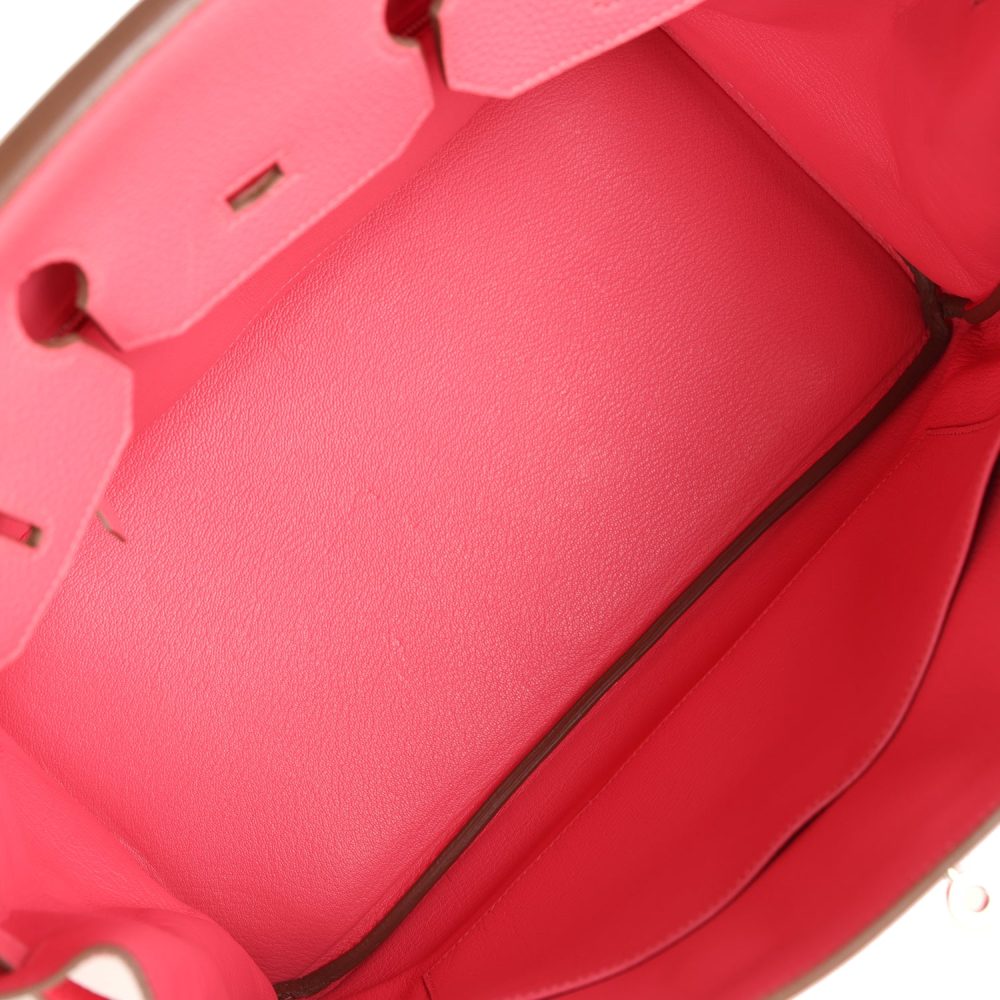 Pre-owned Hermes Birkin 35 Rose Lipstick Togo Palladium Hardware - Image 8