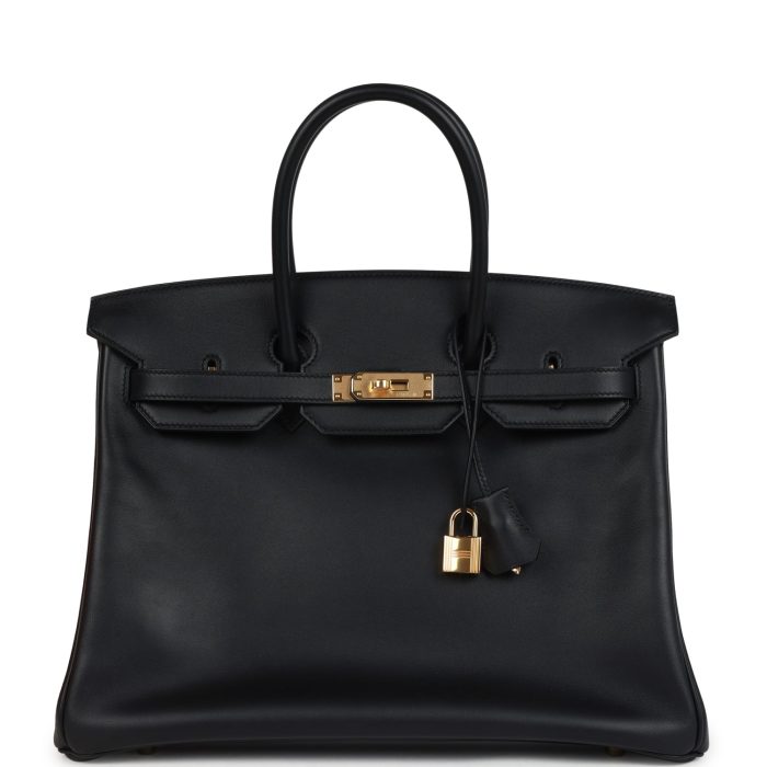 Hermes Birkin 35 Black Jonathan Gold Hardware