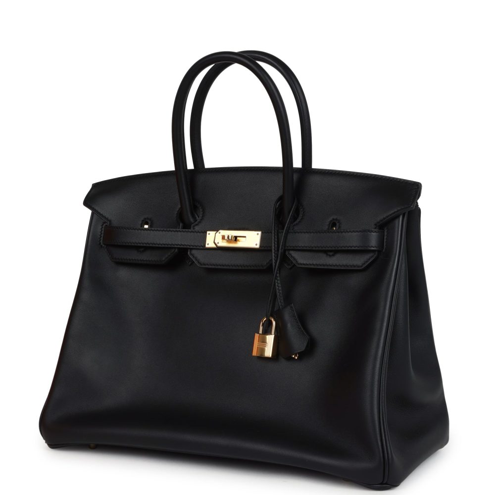 Hermes Birkin 35 Black Jonathan Gold Hardware - Image 5