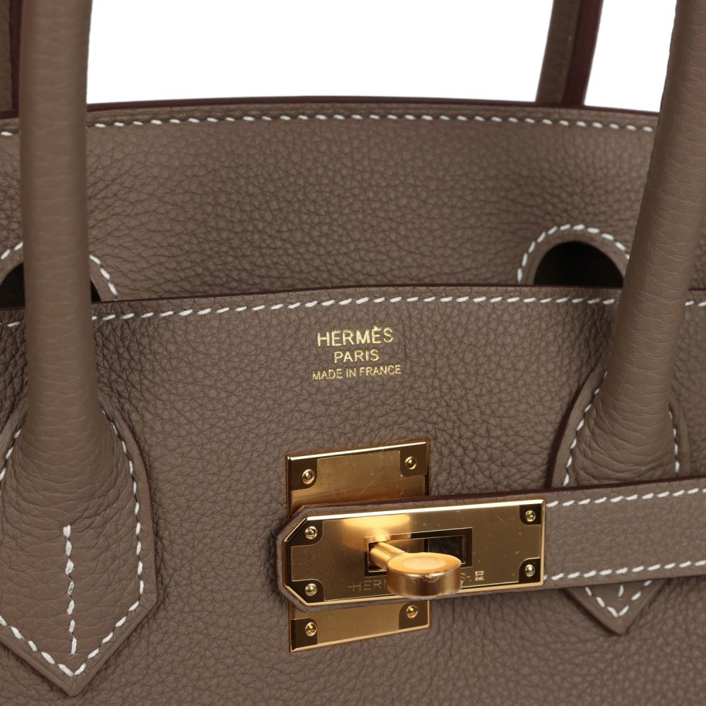 Hermes Birkin 30 Etoupe Togo Gold Hardware - Image 7