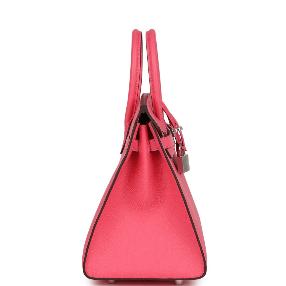 Hermes Birkin Sellier 25 Rose Azalee Epsom Palladium Hardware - Image 3