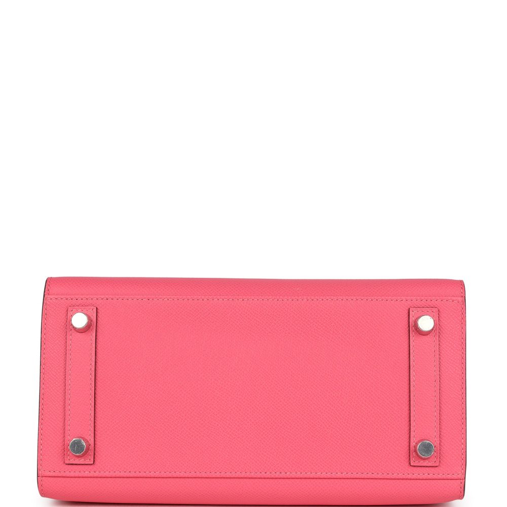 Hermes Birkin Sellier 25 Rose Azalee Epsom Palladium Hardware - Image 6