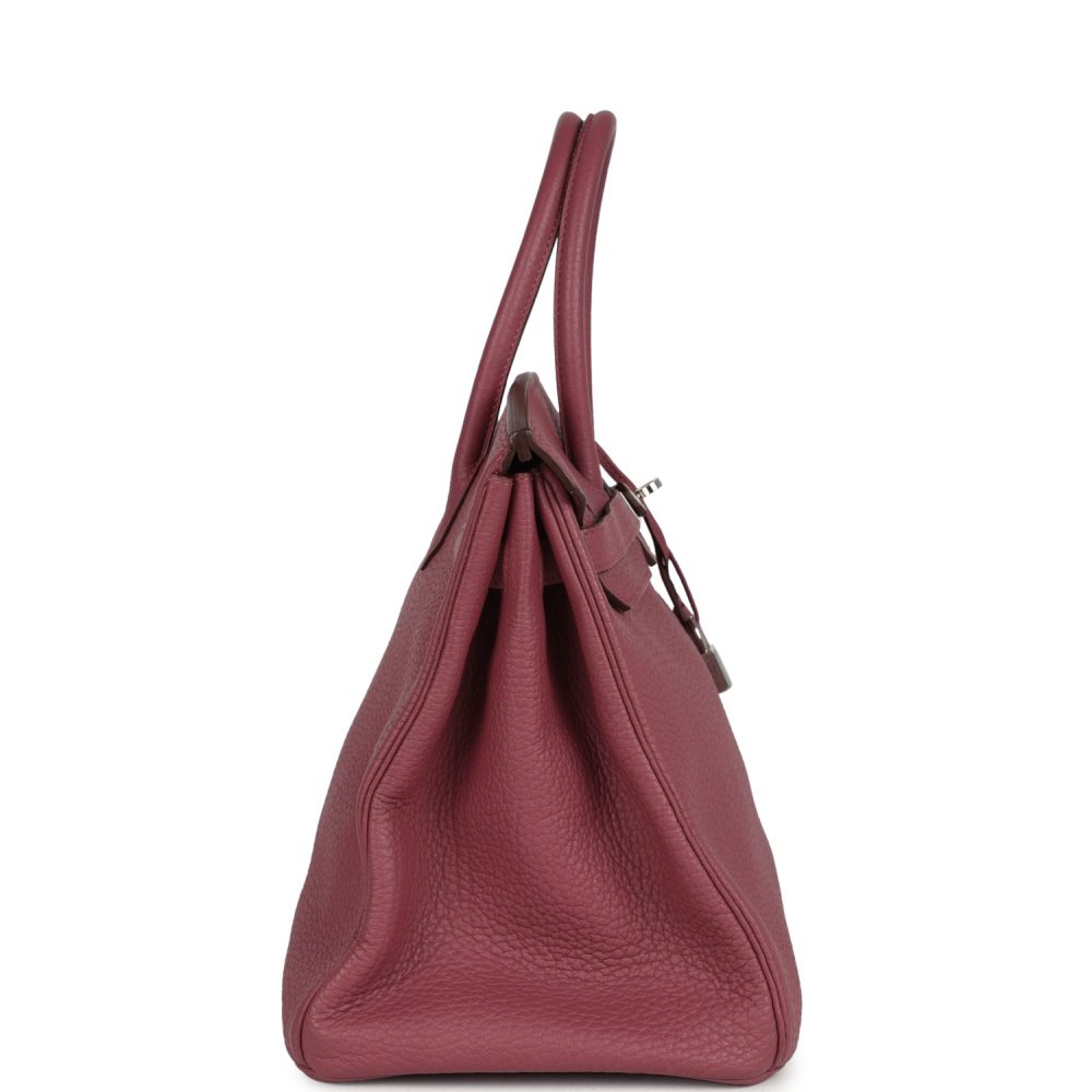 Pre-owned Hermes Birkin 35 Bois De Rose Fjord Palladium Hardware - Image 3