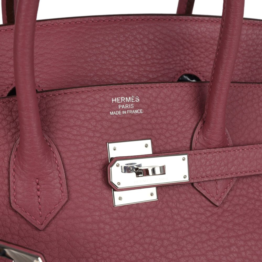Pre-owned Hermes Birkin 35 Bois De Rose Fjord Palladium Hardware - Image 7