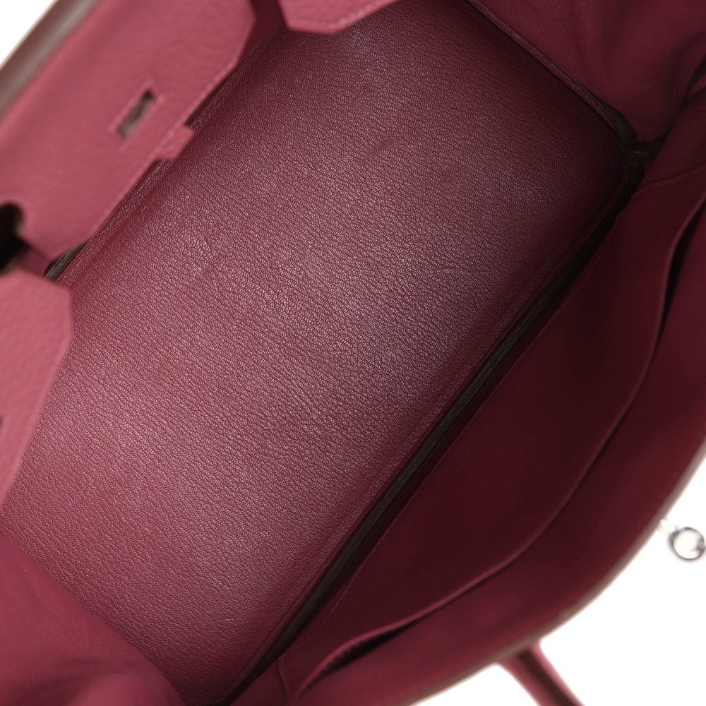 Pre-owned Hermes Birkin 35 Bois De Rose Fjord Palladium Hardware - Image 8