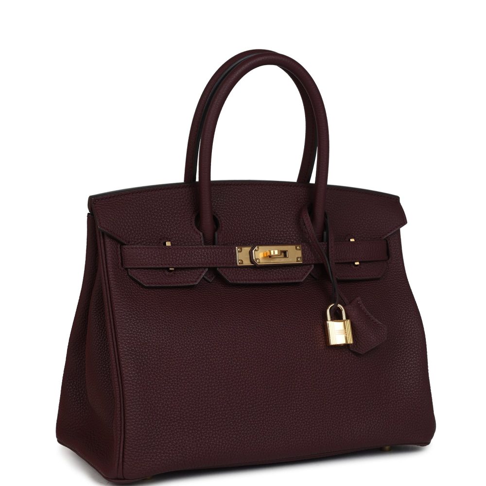 Hermes Birkin 30 Bordeaux Togo Gold Hardware - Image 2