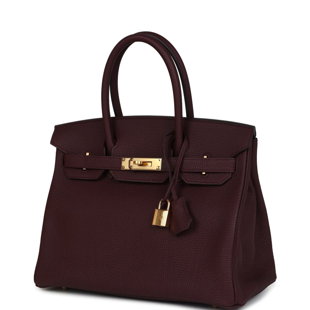 Hermes Birkin 30 Bordeaux Togo Gold Hardware - Image 5